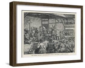 Performance of Shakespeare's "Midsummer Night's Dream" in an Elizabethan Playhouse-H.m. Paget-Framed Art Print