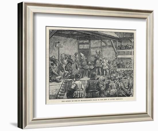 Performance of Shakespeare's "Midsummer Night's Dream" in an Elizabethan Playhouse-H.m. Paget-Framed Art Print