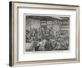 Performance of Shakespeare's "Midsummer Night's Dream" in an Elizabethan Playhouse-H.m. Paget-Framed Art Print