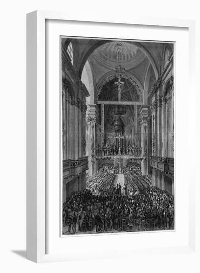 Performance of Verdi's Requiem, 13th June 1874-Italian School-Framed Giclee Print