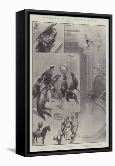 Performances at the London Hippodrome-G.S. Amato-Framed Stretched Canvas