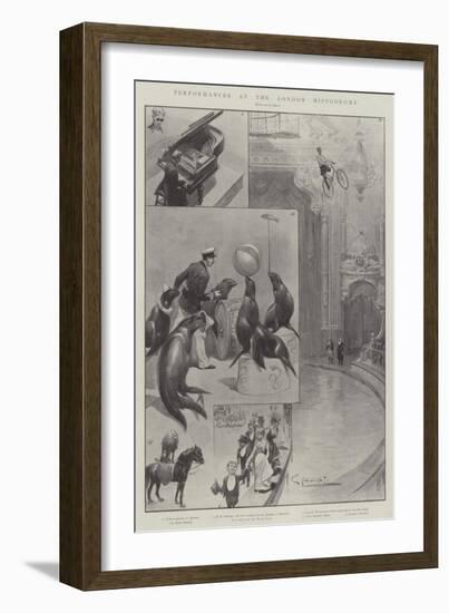 Performances at the London Hippodrome-G.S. Amato-Framed Giclee Print