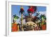 Performer Wearing Costume at Dinagyang Festival, City of Iloilo, Philippines-Keren Su-Framed Photographic Print