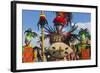 Performer Wearing Costume at Dinagyang Festival, City of Iloilo, Philippines-Keren Su-Framed Photographic Print