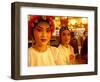 Performers from Sichuan Opera, Shu Feng Ya Yun Tea House in Chengdue, Shaanxi Province, China-Pete Oxford-Framed Photographic Print