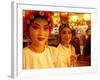 Performers from Sichuan Opera, Shu Feng Ya Yun Tea House in Chengdue, Shaanxi Province, China-Pete Oxford-Framed Photographic Print