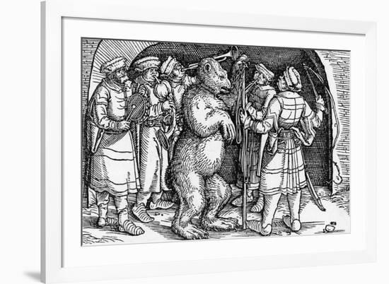 Performing Bear, Germany-Hans Burgkmair-Framed Premium Giclee Print