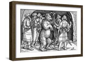 Performing Bear, Germany-Hans Burgkmair-Framed Art Print