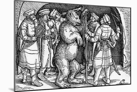 Performing Bear, Germany-Hans Burgkmair-Mounted Art Print