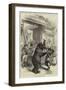 Performing Bear in a Russian Village-null-Framed Giclee Print