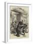 Performing Bear in a Russian Village-null-Framed Giclee Print