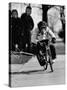Performing Chimpanzee Zippy Riding a Bike-null-Stretched Canvas