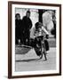 Performing Chimpanzee Zippy Riding a Bike-null-Framed Photographic Print