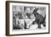 Performing Elephant Entertains the Crowd During a Circus Performance at the Crystal Palace-null-Framed Art Print