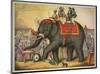 Performing Elephant-Vintage Reproduction-Mounted Art Print