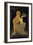 Perfume', a gilt and lacquer panel depicting a maiden scantily clad in an oriental style shawl-Jean Dunand-Framed Giclee Print