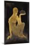 Perfume', a gilt and lacquer panel depicting a maiden scantily clad in an oriental style shawl-Jean Dunand-Mounted Giclee Print