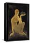 Perfume', a gilt and lacquer panel depicting a maiden scantily clad in an oriental style shawl-Jean Dunand-Framed Stretched Canvas