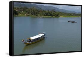 Perfume River, Hue, Vietnam, Indochina, Southeast Asia, Asia-Bruno Morandi-Framed Stretched Canvas