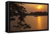 Perfume River (Huong River) at Sunset, Hue, Thua Thien-Hue, Vietnam, Indochina-Ian Trower-Framed Stretched Canvas