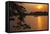 Perfume River (Huong River) at Sunset, Hue, Thua Thien-Hue, Vietnam, Indochina-Ian Trower-Framed Stretched Canvas
