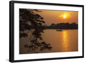 Perfume River (Huong River) at Sunset, Hue, Thua Thien-Hue, Vietnam, Indochina-Ian Trower-Framed Photographic Print