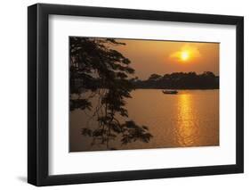 Perfume River (Huong River) at Sunset, Hue, Thua Thien-Hue, Vietnam, Indochina-Ian Trower-Framed Photographic Print