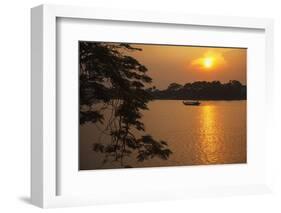 Perfume River (Huong River) at Sunset, Hue, Thua Thien-Hue, Vietnam, Indochina-Ian Trower-Framed Photographic Print