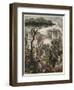 Pergamon Altar celebration of the victory of the Attalid king Eumenes II over the Galatian enemies-Heinrich Leutemann-Framed Giclee Print