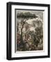 Pergamon Altar celebration of the victory of the Attalid king Eumenes II over the Galatian enemies-Heinrich Leutemann-Framed Giclee Print