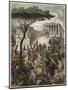 Pergamon Altar celebration of the victory of the Attalid king Eumenes II over the Galatian enemies-Heinrich Leutemann-Mounted Giclee Print