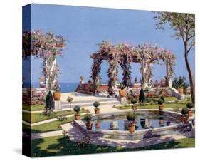 Pergola en Bord de Mer-Pauline DelaCroix Garnier-Stretched Canvas