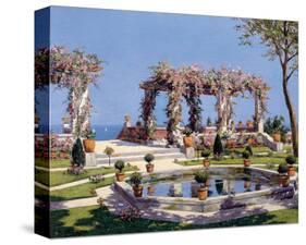 Pergola en Bord de Mer-Pauline DelaCroix Garnier-Stretched Canvas