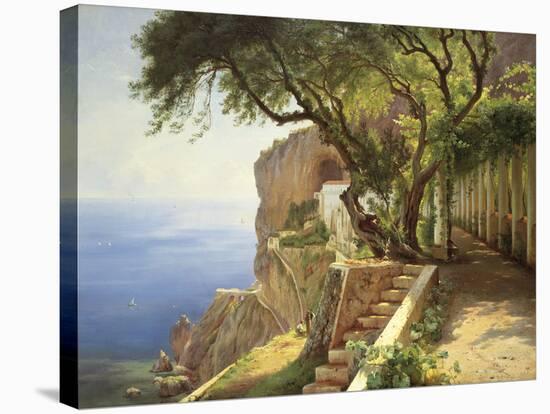 Pergola In Amalfi-Carl Frederic Aagaard-Stretched Canvas