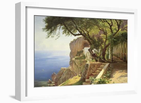 Pergola in Amalfi-Carl Frederic Aagaard-Framed Art Print