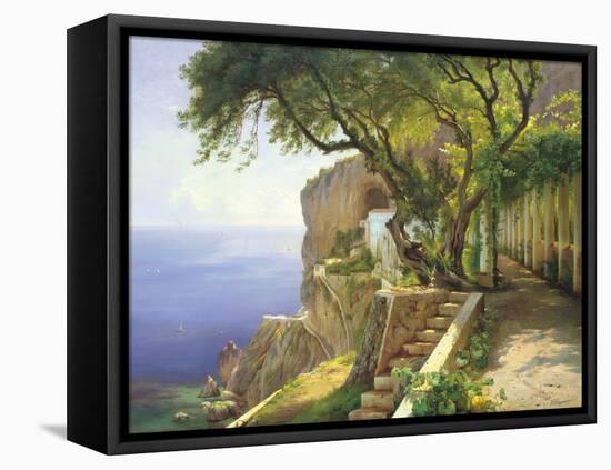 Pergola in Amalfi-Carl Frederic Aagaard-Framed Stretched Canvas