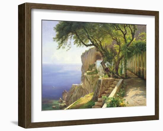 Pergola in Amalfi-Carl Frederic Aagaard-Framed Art Print