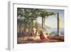 Pergola Overlooking Amalfi, 1844 (Oil on Canvas)-Martinus Rorbye-Framed Giclee Print