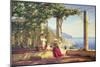 Pergola Overlooking Amalfi, 1844 (Oil on Canvas)-Martinus Rorbye-Mounted Giclee Print