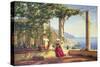 Pergola Overlooking Amalfi, 1844 (Oil on Canvas)-Martinus Rorbye-Stretched Canvas