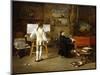 Pergolese in the Studio of Joseph Vernet, 1880-Lucien Alphonse Gros-Mounted Premium Giclee Print
