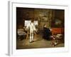 Pergolese in the Studio of Joseph Vernet, 1880-Lucien Alphonse Gros-Framed Giclee Print