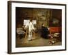 Pergolese in the Studio of Joseph Vernet, 1880-Lucien Alphonse Gros-Framed Giclee Print