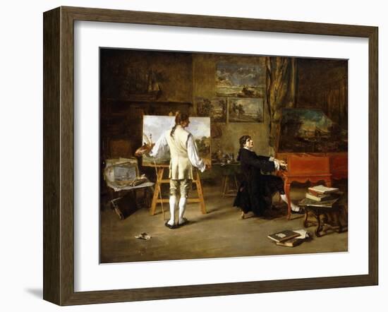 Pergolese in the Studio of Joseph Vernet, 1880-Lucien Alphonse Gros-Framed Giclee Print