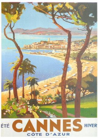 Poster Vintage Cote D'Azur Art Déco, Stampa Francese Di Qualità, Carta Lucida 150g/m², Resistente Ai Raggi UV, Made In France