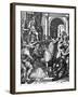 Perillus Condemned to the Bronze Bull by Phalaris, 16th Century-Pierre Woeiriot de Bouze-Framed Giclee Print
