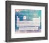 Periodic Table Blue Grunge Background-Color Me Happy-Framed Art Print