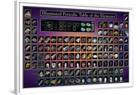 Periodic Table Illustrated-null-Framed Premium Giclee Print