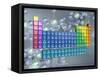 Periodic table of the elements and molecules-null-Framed Stretched Canvas