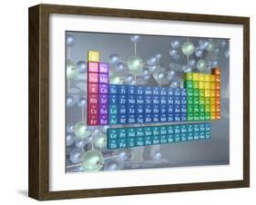 Periodic table of the elements and molecules-null-Framed Photographic Print